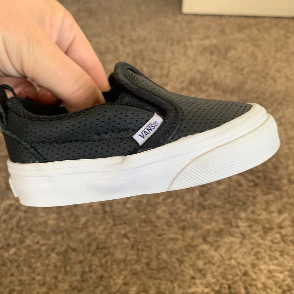Vans Toddler Slip-On Shoes in Black and White